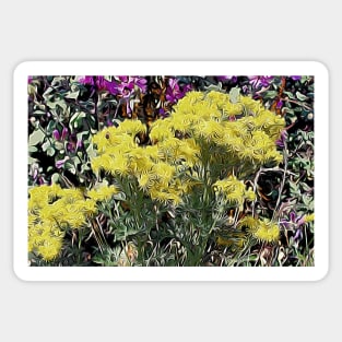 Yellow Coastal Flowers Sticker